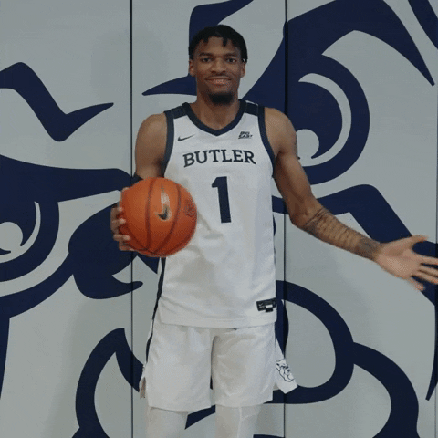 Butler Bulldogs Big Smile Holding Ball GIF