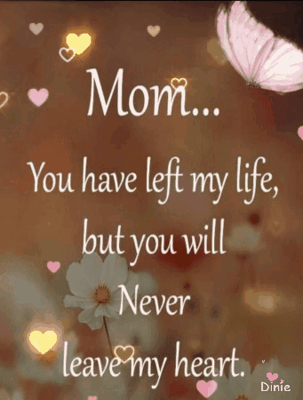 Butterfly And Flowers With Mom Quote GIF