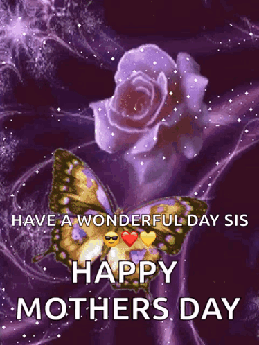 Butterfly and Rose Happy Mothers Day