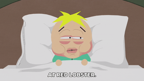 Butters Allergic To Red Lobster GIF