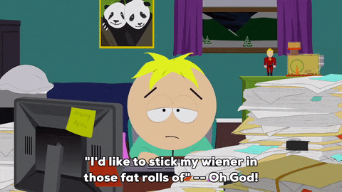 Butters Facing The Monitor GIF
