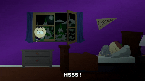 Butters Stotch Sneaking In Eric Cartman Bedroom GIF
