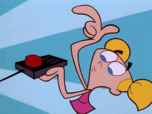 Button Push Deedee Dexter's Lab GIF