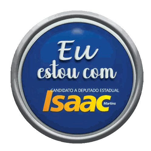 Button Saying Eu Estou Com Isaac