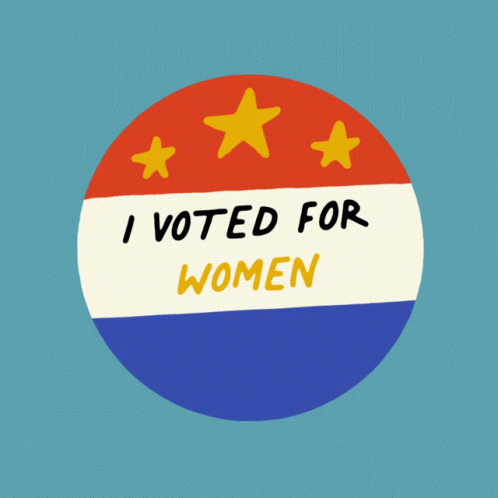 Button Saying I Voted for Women