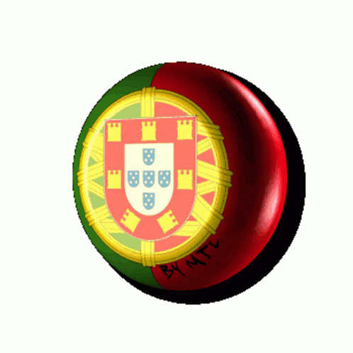 Button With Portuguese Flag And Coat Of Arms GIF