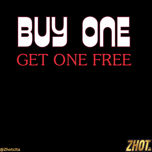 Buy One Get One Free Cartoon Poster