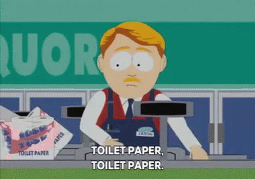 Buying Lots Of Toilet Paper GIF