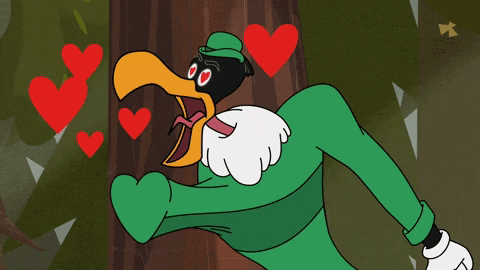 Buzz Buzzard Inlove Woody Woodpecker Laugh GIF