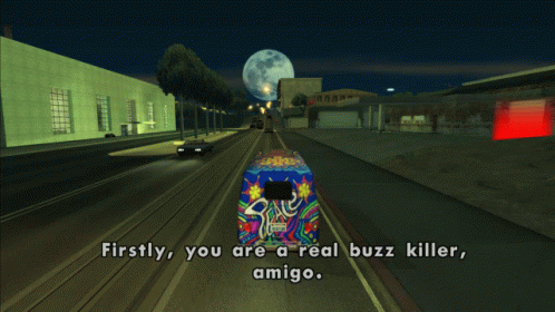 Buzz Kill Driving Gta Gameplay GIF