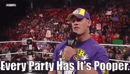 Buzz Kill John Cena Party Pooper GIF