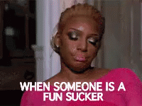 Buzz Kill Upset Nene Leakes Shaking Head GIF