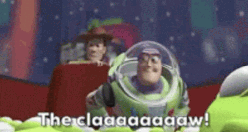 Buzz Lightyear And Woody From Toy Story Are Sitting In A Car . GIF