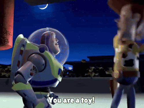 Buzz Lightyear and Woody Standing Together