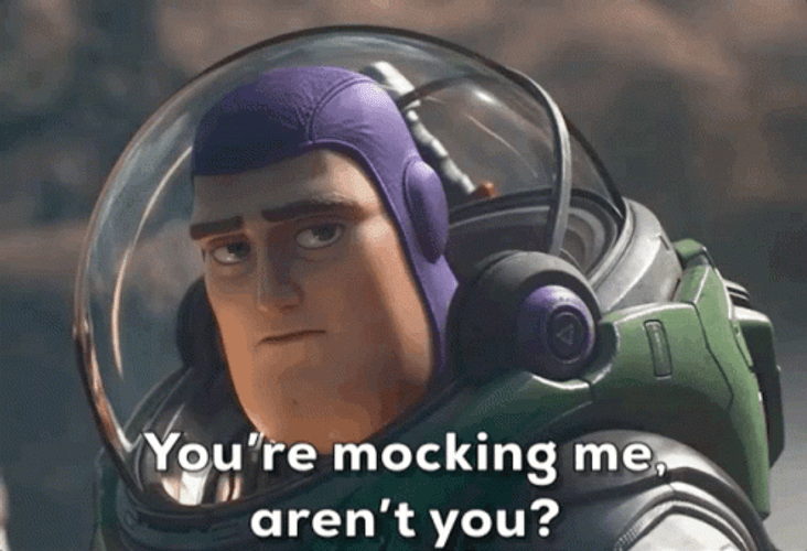 Buzz Lightyear Being Mocked GIF