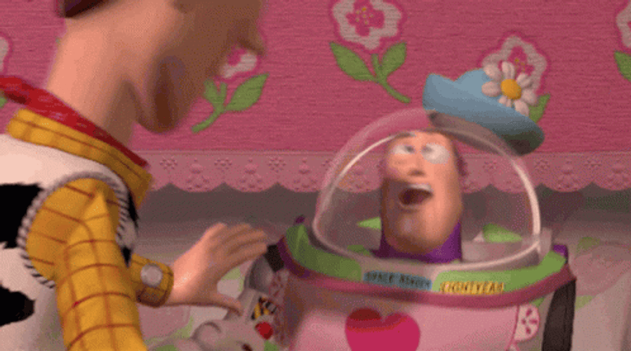 Buzz Lightyear Blue Hat With Flower GIF