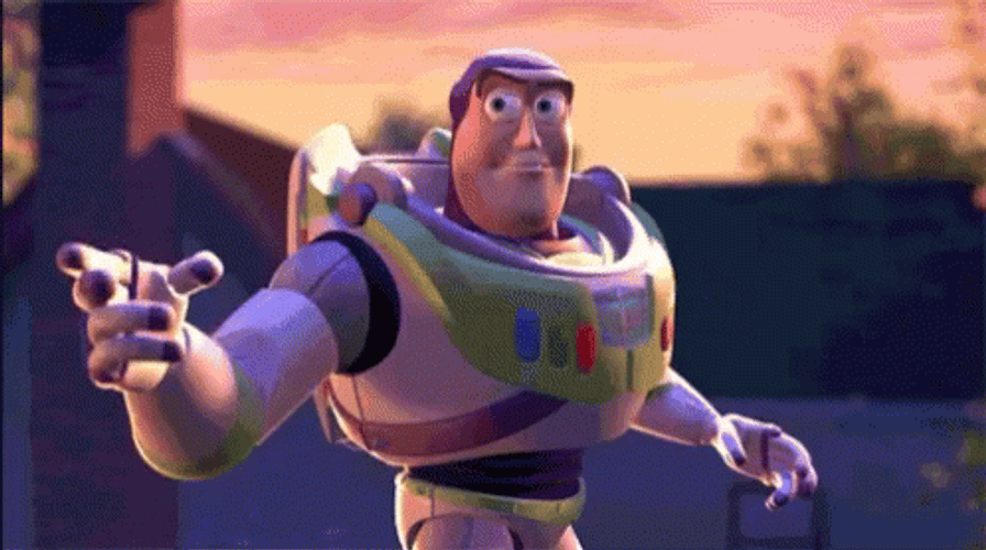 Buzz Lightyear Putting On Whiskers GIF