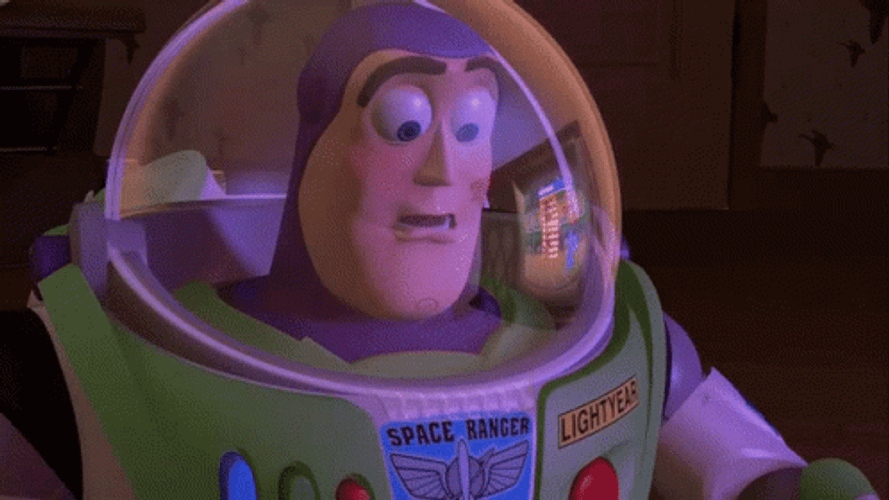 Buzz Lightyear Shocked And Concerned GIF