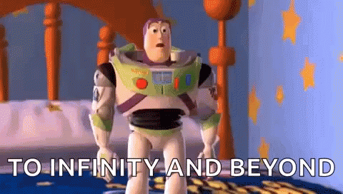 Buzz Lightyear Standing In Bedroom To Infinity And Beyond GIF