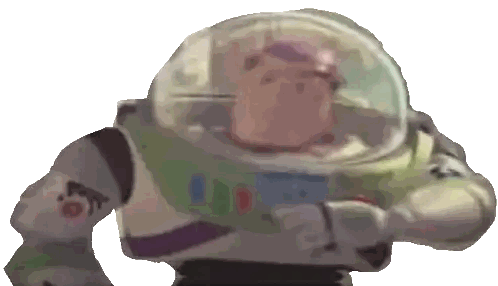 Buzz Lightyear Standing In Front Of White Background