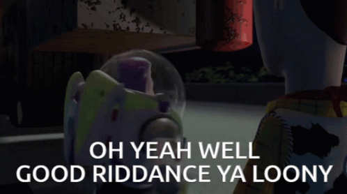 Buzz Lightyear Standing Next To Woody GIF