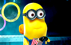 Bwahaha Minion Popcorn Despicable Me GIF