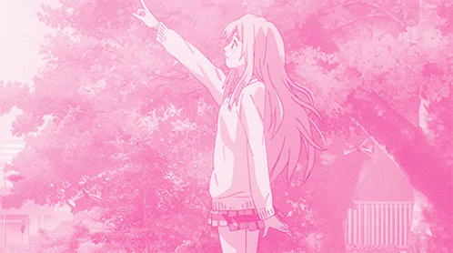 Aesthetic Girl Anime Pink GIF