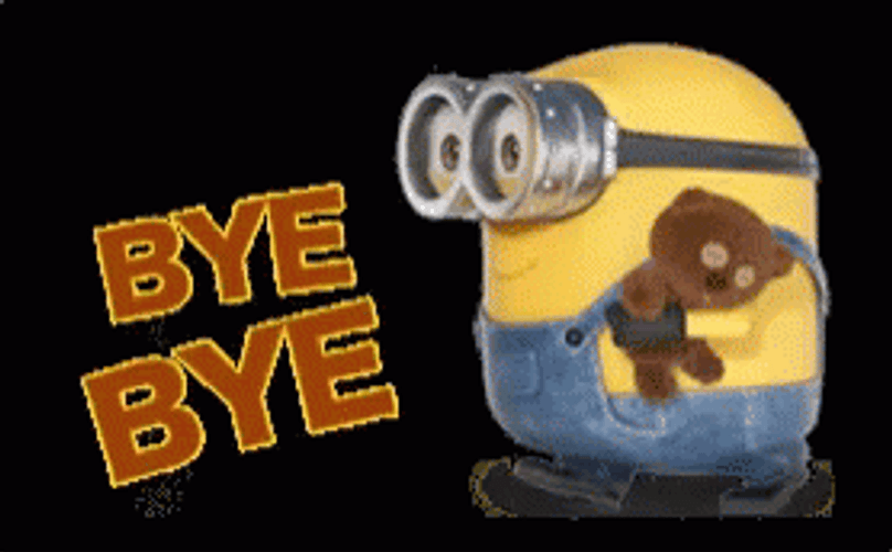 Bye Bye Bye Minion Walking Out GIF
