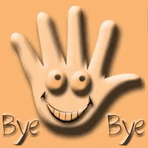 Bye Bye Bye Wobbly Eyes Animated Palm GIF