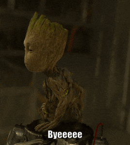Bye Cry Baby Groot GIF