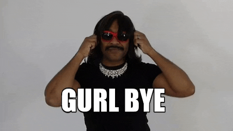 Bye Girl Touching Hair GIF