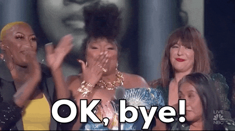 Bye Girl With Flying Kiss GIF