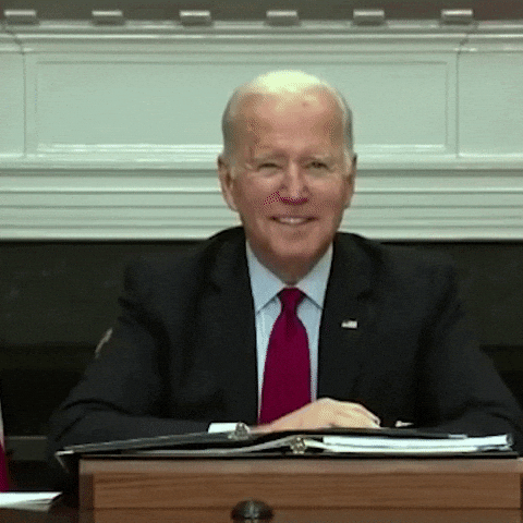 Bye Joe Biden Waving Big Grin GIF