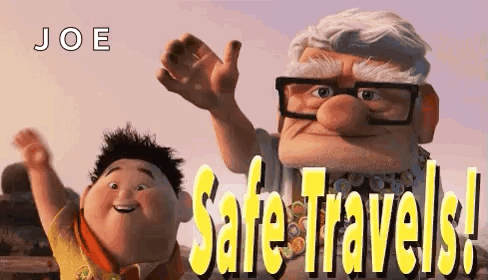 Bye Joe Safe Travels Carl Fredricksen Up GIF