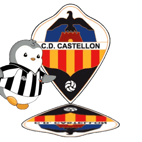 C.D. Castellon Logo With Penguin