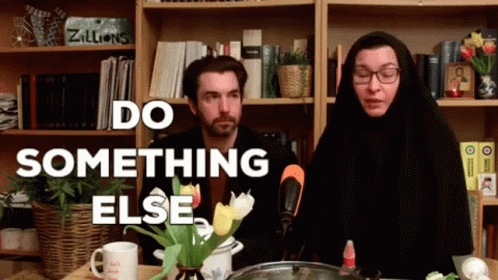 C'mon Do Something Two People GIF