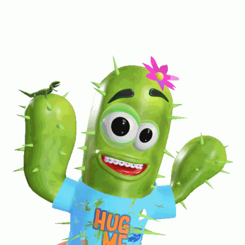 Cactus Smiling Waving Body GIF