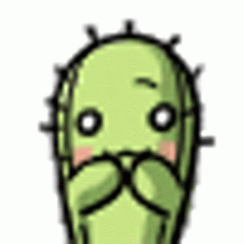 Cactus Snapping Heart Appear GIF