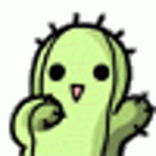 Cactus Waving Both Hands GIF