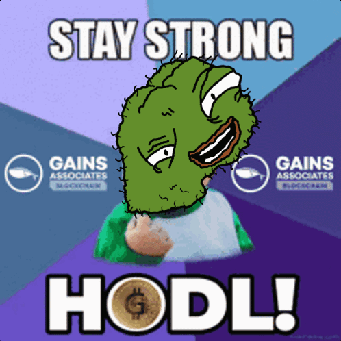 Cactus With Words Stay Strong Hodl GIF