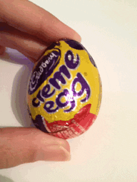 Cadbury Egg Laying King GIF