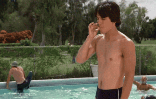 Caddy Shack Smoking At The Pool GIF