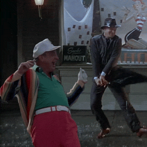 Caddy Shack Weird Men Dancing Together GIF