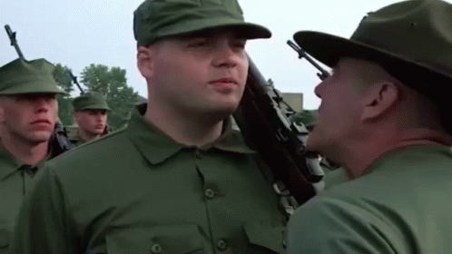Cadet Standing Straight Answering GIF