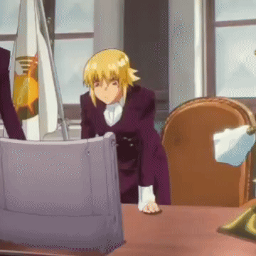 Cagalli Yula Athha Banging Head On Desk GIF