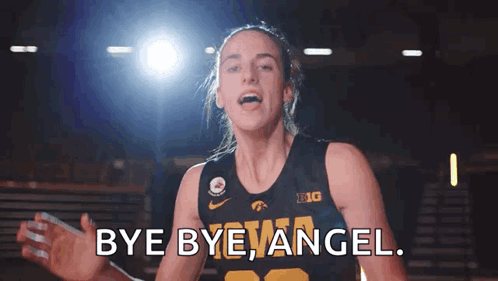 Caitlin Clark Clapping Bye Angel GIF