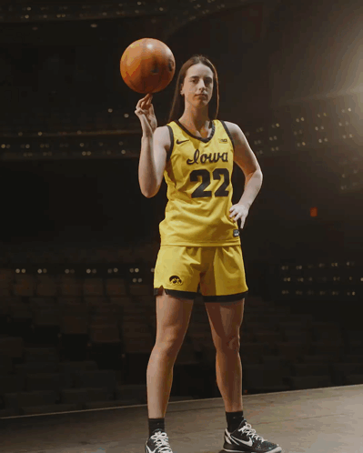 Caitlin Clark Finger Spin Basketball GIF