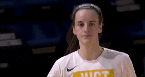 Caitlin Clark Hugging Teammate GIF