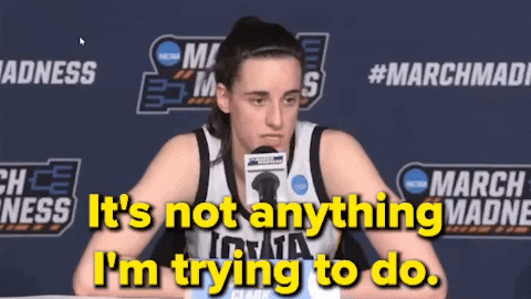 Caitlin Clark Press Conference Interview GIF