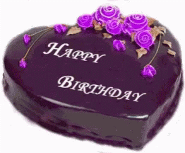 Heart Shaped Cake Happy Birthday GIF